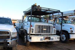 CHEVROLET KODIAK C7500 SALVAGE, Simon-Telelect Boom, Outirggers, Diesel Engine, 6 Speed Transmission