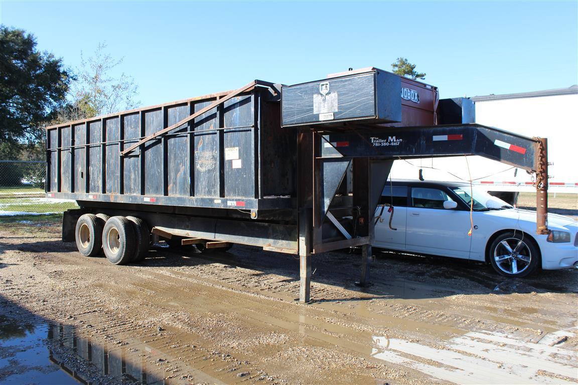 20'X8'X4' GOOSENECK 25 CU. YD. DUMP TRAILER . Tandem Axles, BILL OF SALE ONLY  ~