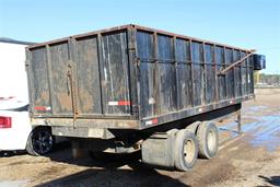 20'X8'X4' GOOSENECK 25 CU. YD. DUMP TRAILER . Tandem Axles, BILL OF SALE ONLY  ~