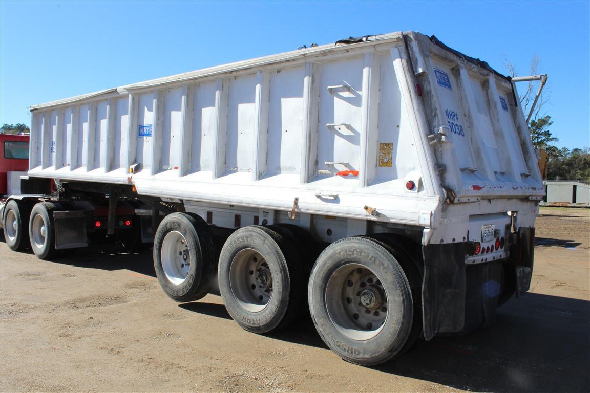 MATE  30' Alum. Dump Trailer, Tri Axles, Air Lift 3rd Axle  ~