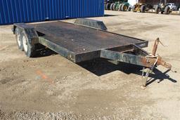 16' SHOP BUILT TRAILER-TANDEM AXLES . BILL OF SALE ONLY  ~