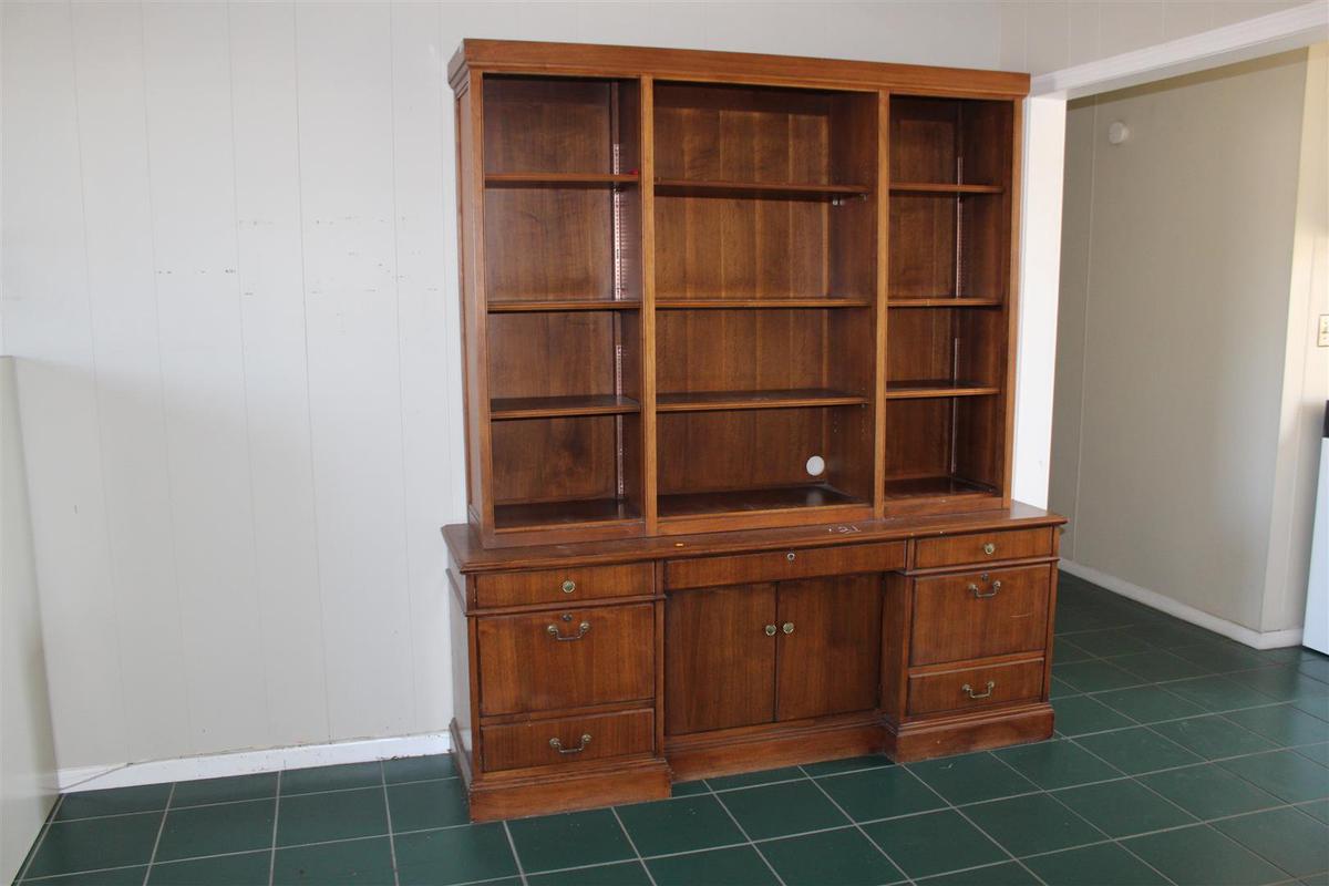 LARGE WOOD BOOK SHELF