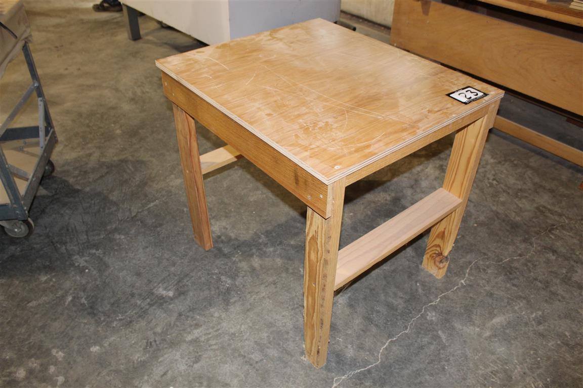 28" X 32" WOOD TABLE (31" TALL)