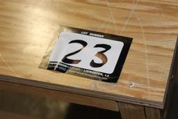 28" X 32" WOOD TABLE (31" TALL)