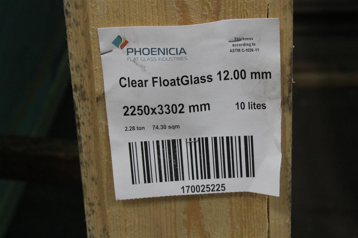 10 Sheets of 88”X130X1/2” Clear