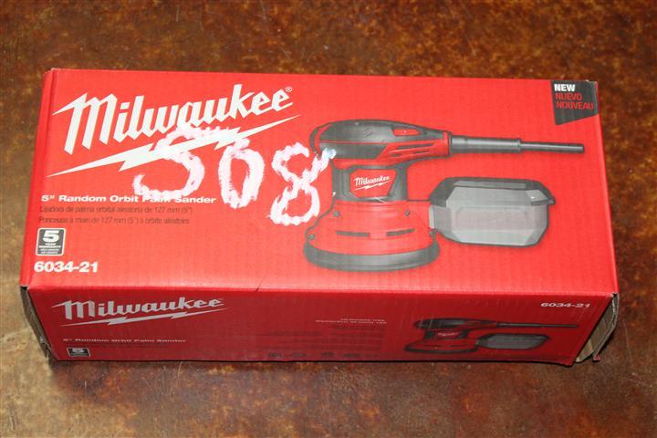 (1) Milwaukee 5” Random Orbit Palm Sander Model 6034-21