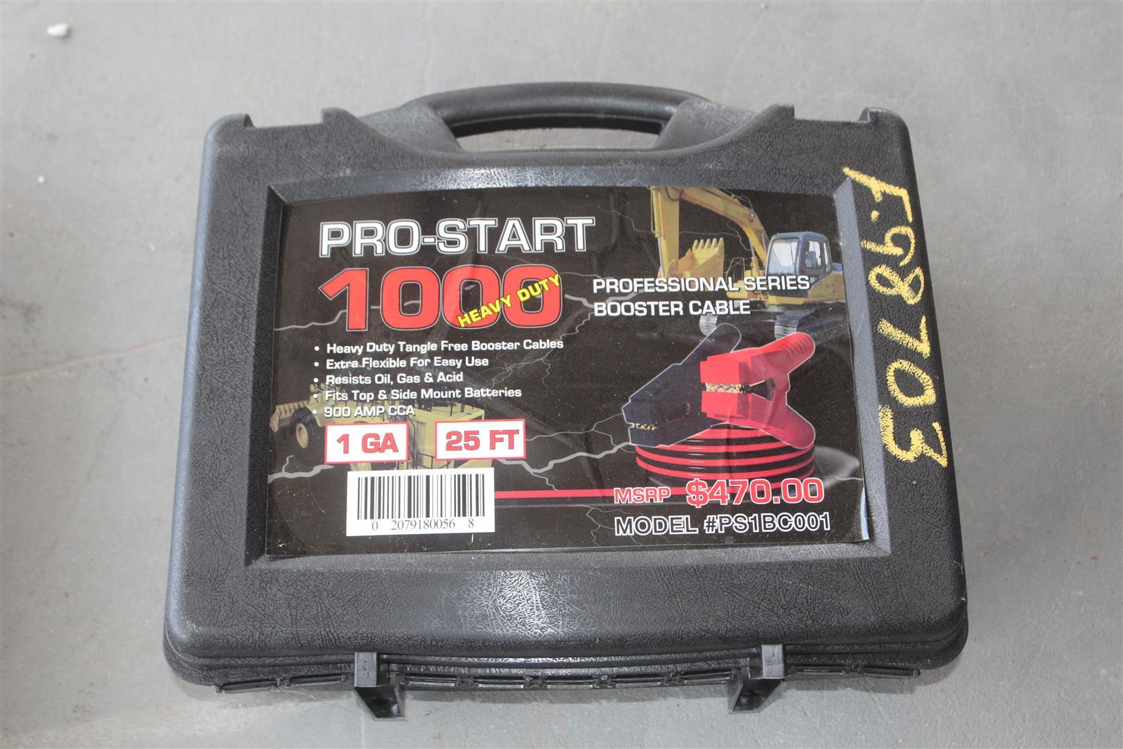 Pro Start #1000 1 Gauge 25' Jumper . Heavy Duty Jumper Cables