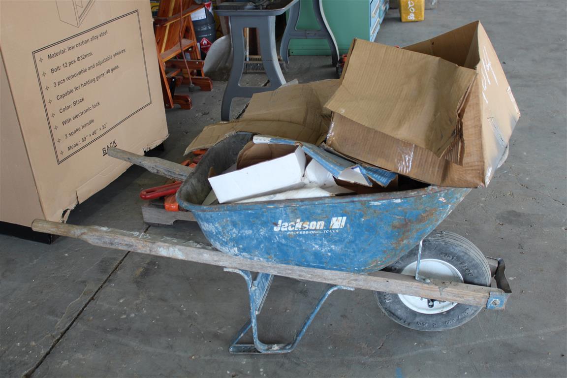 JACKSON WHEELBARROW W/ MISC HARDWARE ITEMS