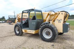 GEHL DL10L55 10000lb Enclosed Cab (door is missing)  55' Reach Foam Filled Tires