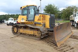 DEERE 850K LGP EROPS w/AC 6 Way Blade SBG Pads Push Start on Control Panel-No Key