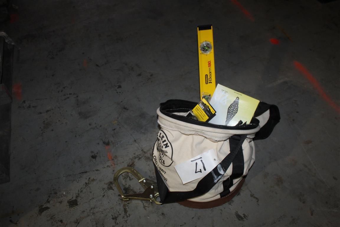 Klein Rigging Bag w/Hook Loaded w/ Misc Tools