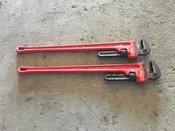 RIGID LOT OF 2 48” HEAVY DUTY PIPE WRENCH