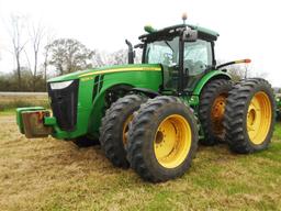 JOHN DEERE 8335R MFWD Cab & Air Powershift Transmission 3PTH 1000 RPM PTO Quad Remotes Front Weights