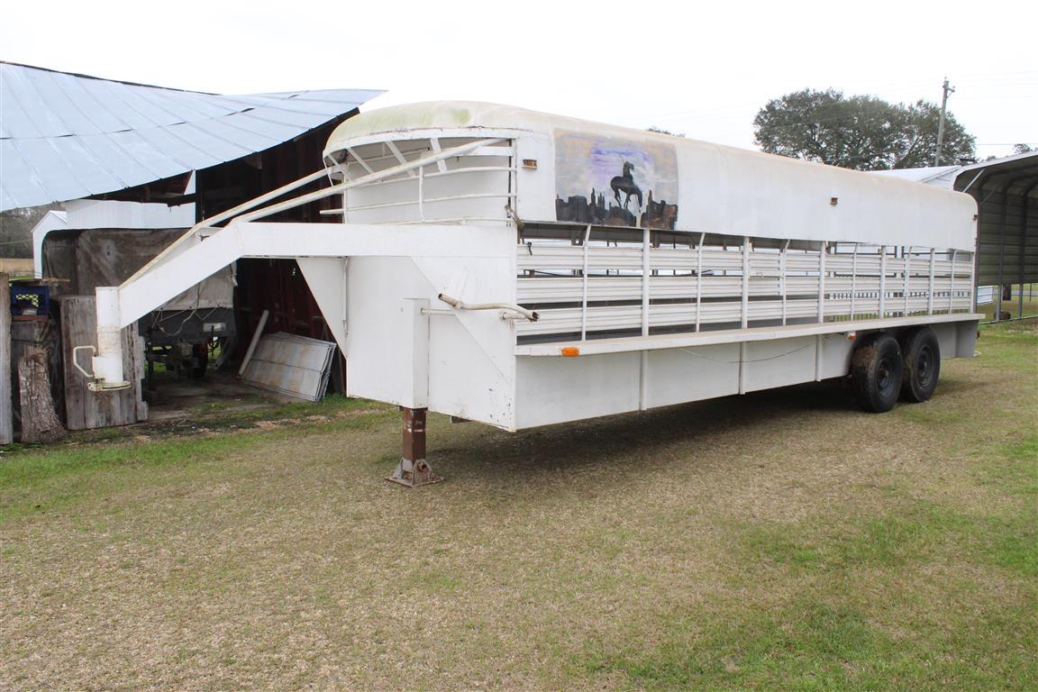 Twin Axle Stock Trailer, 30' Long x 8' Wide