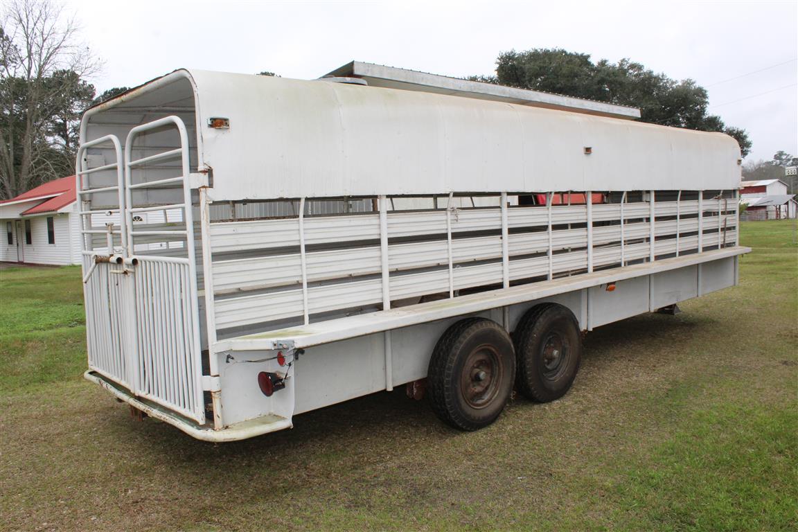 Twin Axle Stock Trailer, 30' Long x 8' Wide