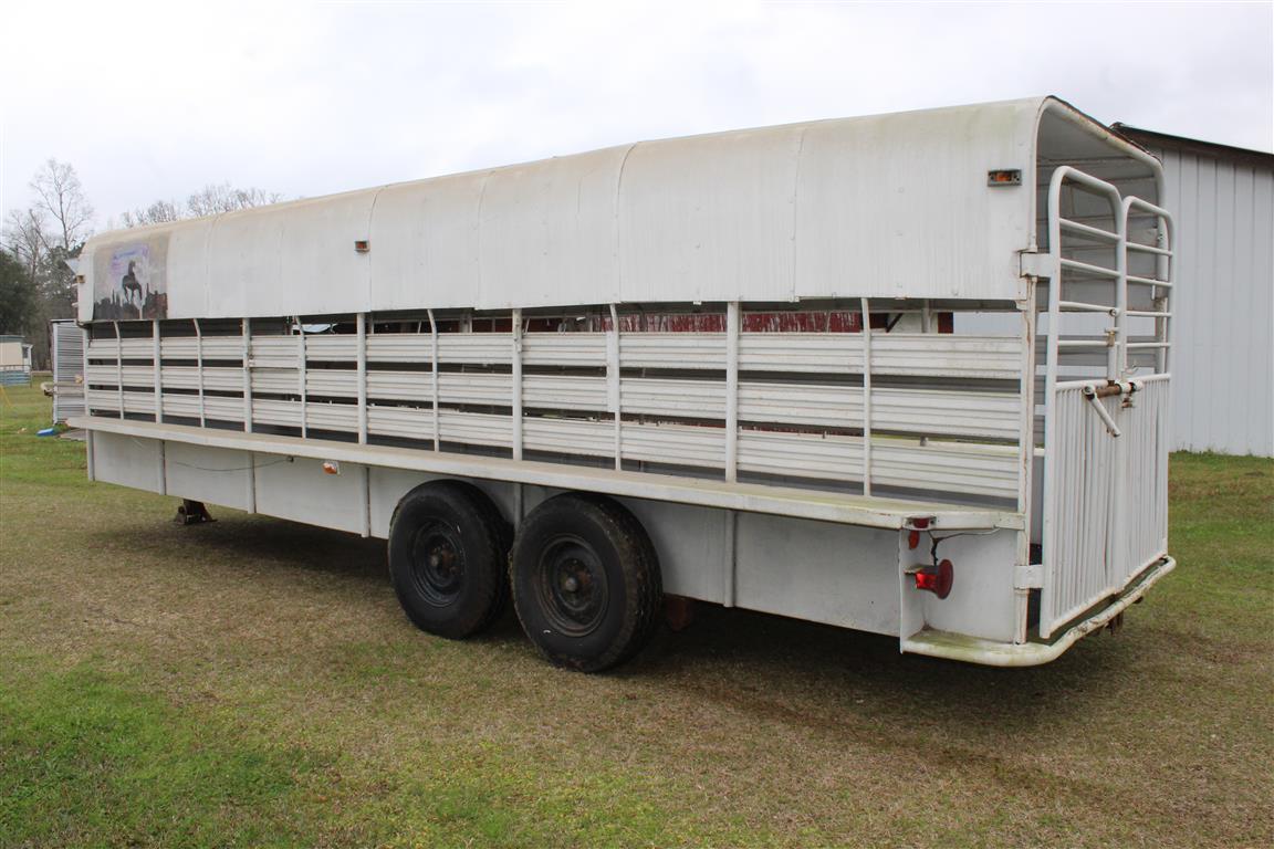 Twin Axle Stock Trailer, 30' Long x 8' Wide