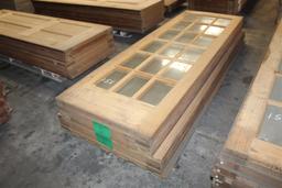 (5) 1 3/8”X32”X96” (4) 1 3/8”X36”X96” Pine Glass Window Doors