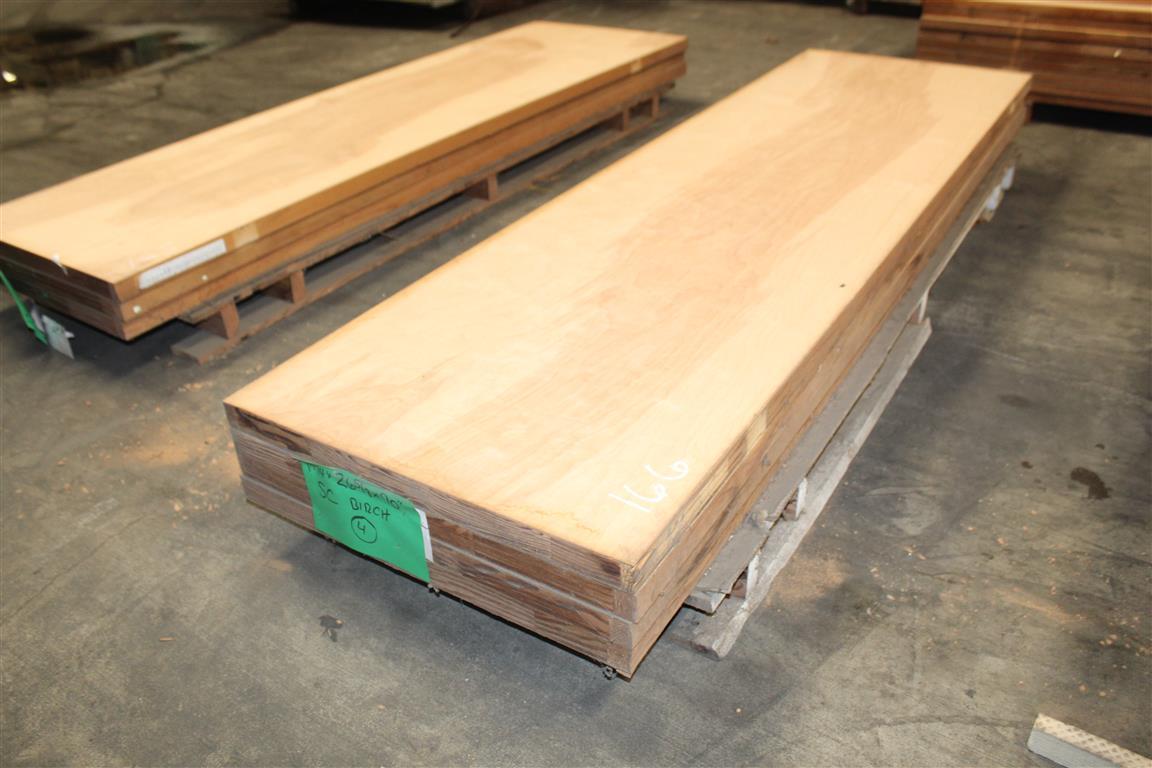 (4) 1 3/4”X27”X90” Solid Core Birch