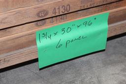 (5) 1 3/4”X32””X96” 6 Panel Fir Solid Doors