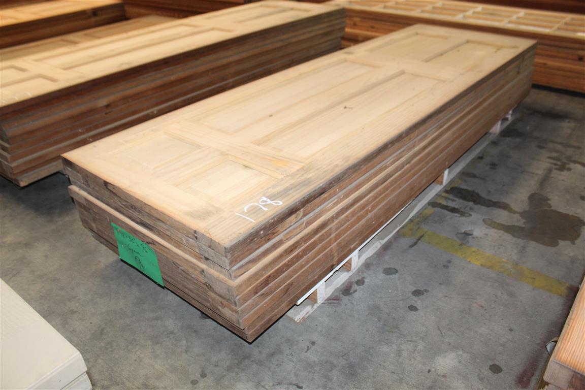 (9) 1 3/8”X30”X96” 6 Panel Solid Pine  Doors