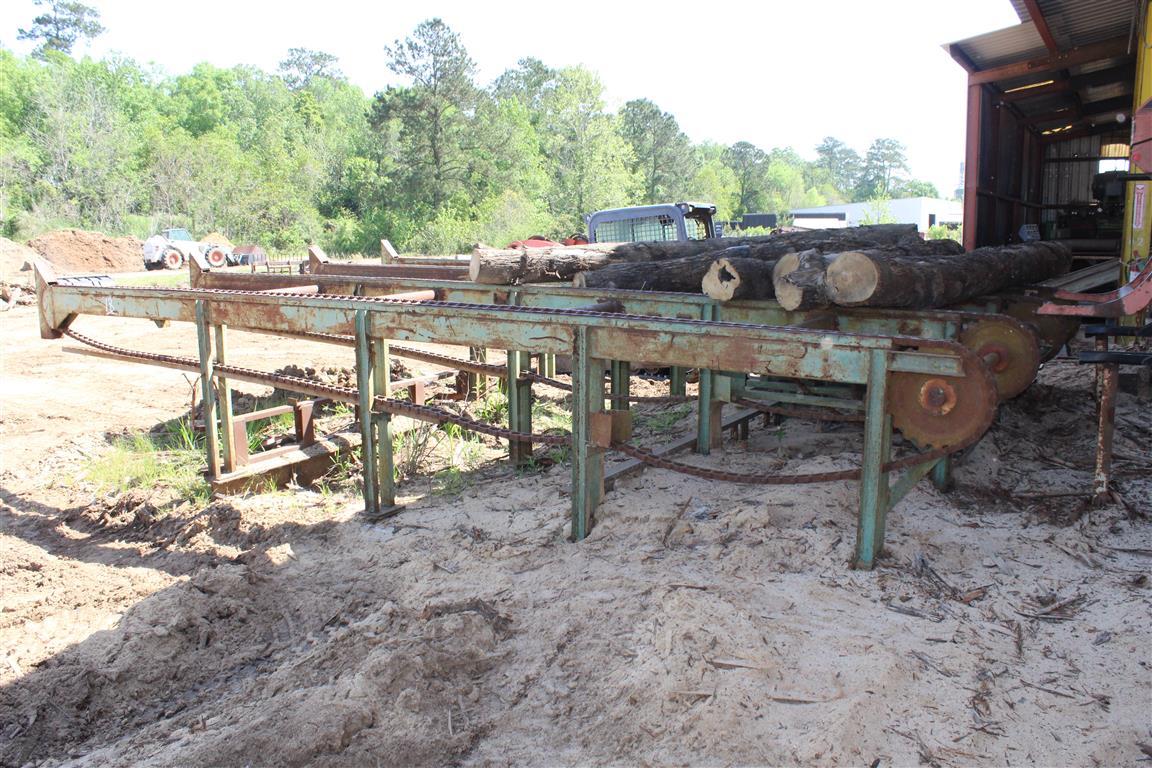 INFEED LOG DECK, 13' W x 22' L, Motor Driven, 4 Chain