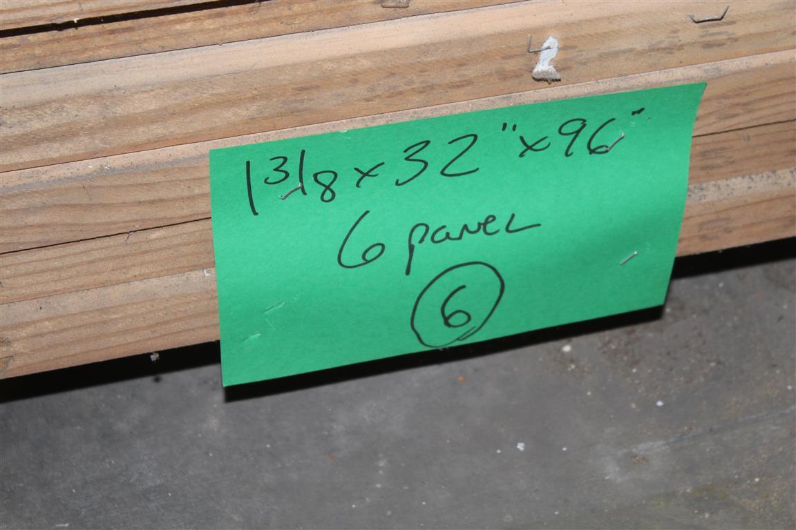 (6) 1 3/8”X32”X96” 6 Panel Solid Pine Doors