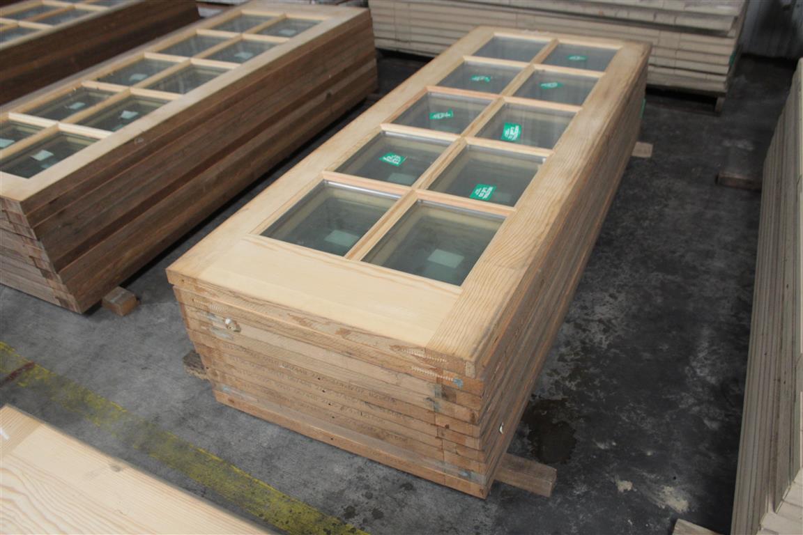 (10) 1 3/4”X30”X79” Glass Window Pine Doors