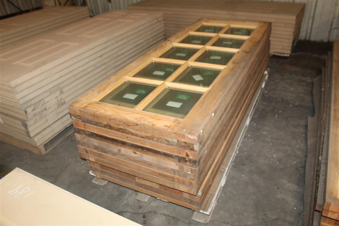 (11) 1 3/4”X30”X79” Glass Window Pine Doors