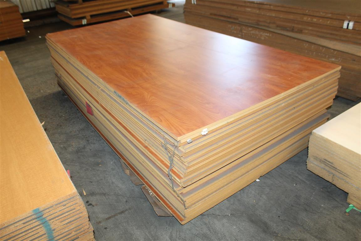 Aprroximately (36) Sheets of 4X8 5/8” Cherry Melamine MDFC