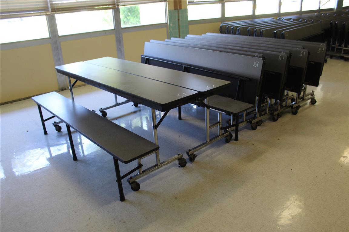 (10) Folding Cafeteria Tables