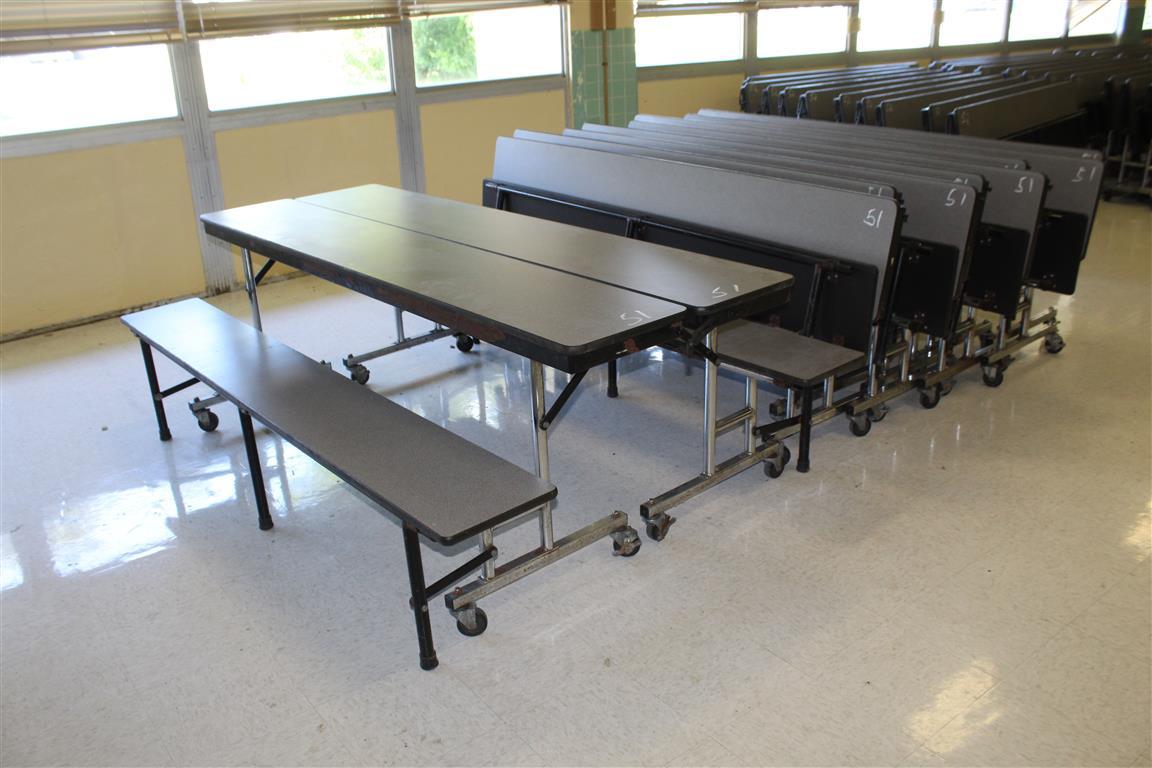 (10) Folding Cafeteria Tables