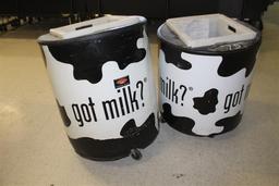 (2) “Got Milk” Roll Around Containers
