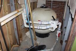 CONTENTS OF POOL ROOM, INCLUDING SJ-SERIES CIRCUPOOL, TRITON II POOL PUMP, ELECTRICAL PANELS, ALL IT