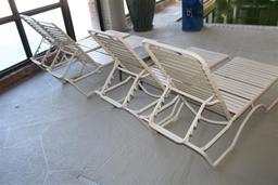 (4) METAL/PLASTIC LOUNGE CHAIRS, LOAD-OUT AND REMOVAL IS THE RESPONSIBILITY OF THE BUYER