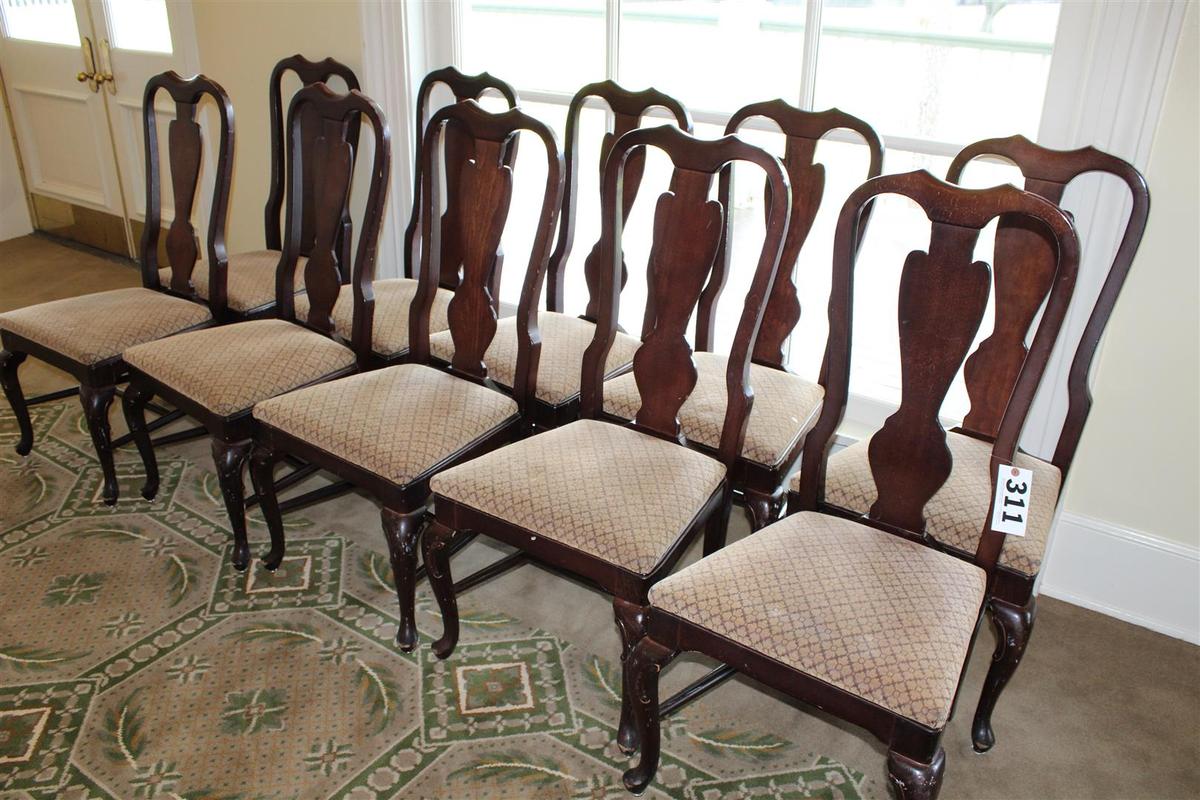 (10) CHERRY BANQUET CHAIRS