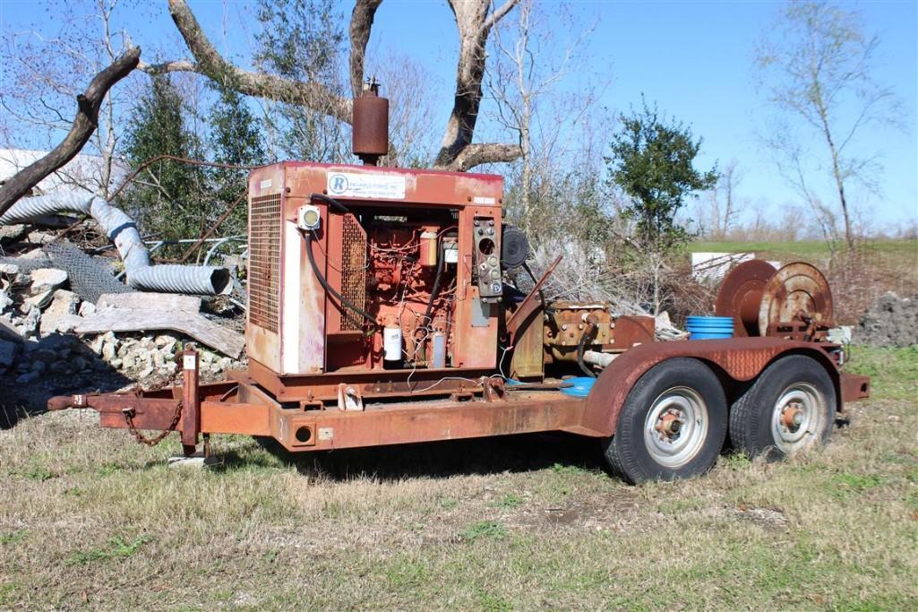 Trailer Mounted water blaster, Diesel Engine