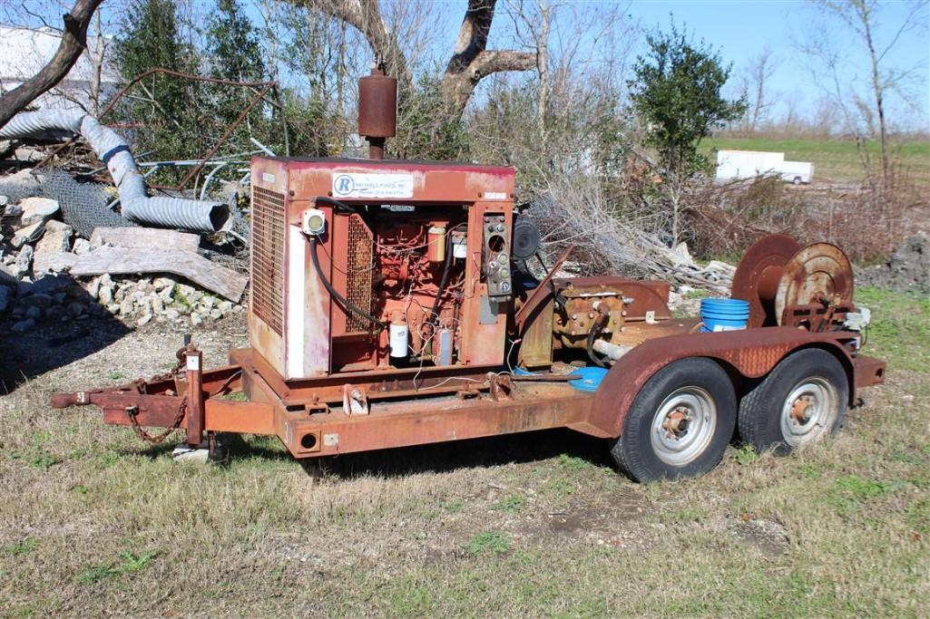 Trailer Mounted water blaster, Diesel Engine