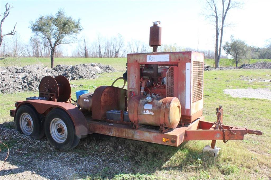 Trailer Mounted water blaster, Diesel Engine