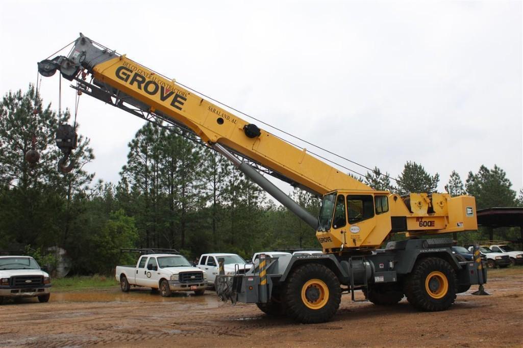 2007 Grove RT600E 50 Ton Cap Crane