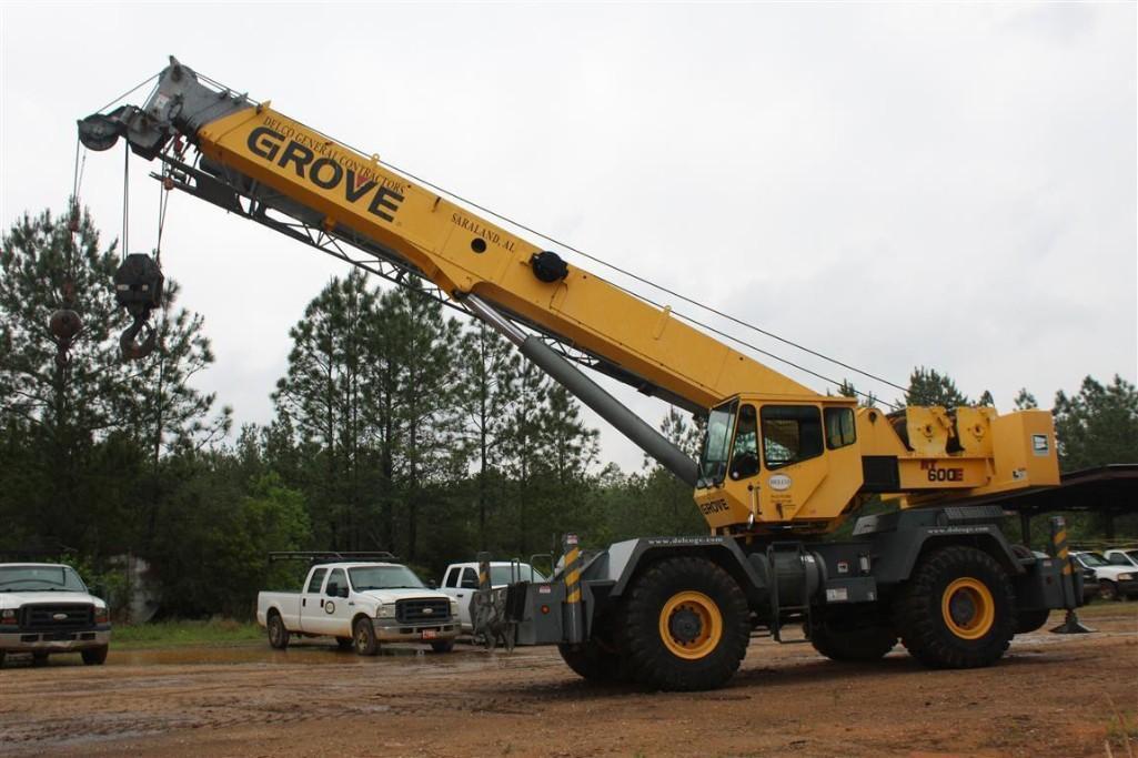 2007 Grove RT600E 50 Ton Cap Crane