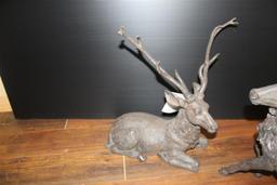 (2) Decorative Table Top Deer