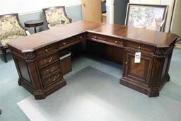 (4) Pieces of Hooker Brand Office Furniture (1) L-Shaped Desk