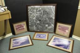 Lot of (6) Pictures -- (1) 39x39 Inch Frame - (2) 26x22 Inch Frame - (3) 26x22 Inch Frame