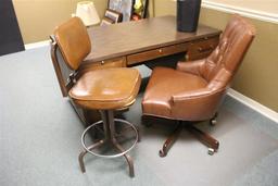 Desk with Stool and Chair