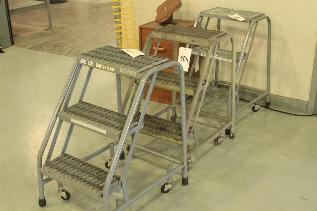 (#3) Cotterman 3 step warehouse ladders