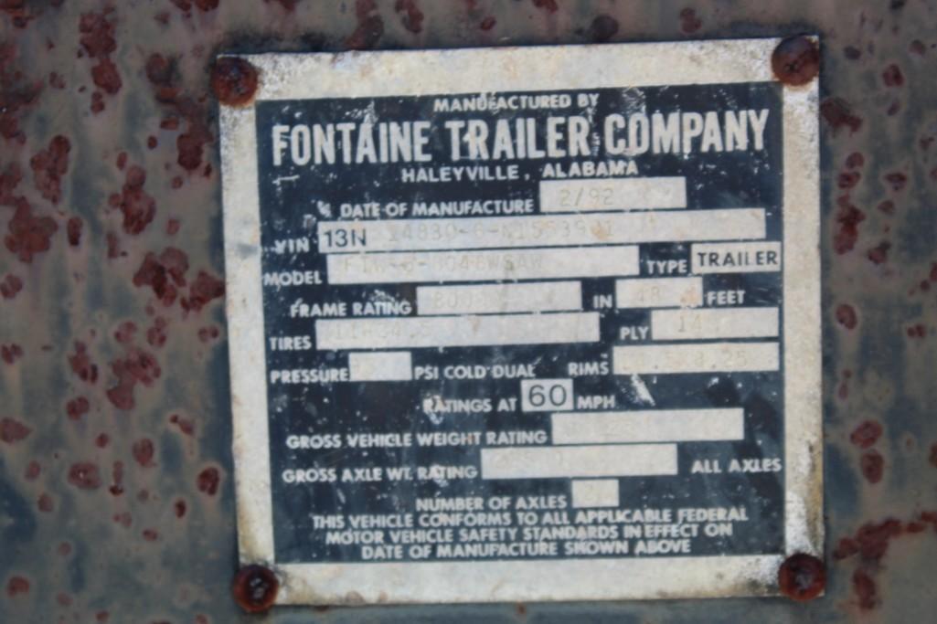 1992 Fontaine 48 FT FLOAT TRAILER