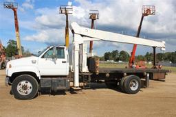 2006 GMC C6500 17FT STEEL FLATBED W/ CRANE