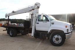 2006 GMC C6500 17FT STEEL FLATBED W/ CRANE