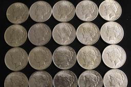 (13) 1922 SILVER DOLLARS, (4) 1923 SILVER DOLLARS, (2) SILVER DOLLARS, (1) 1925 SILVER DOLLAR