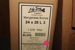 Inboard Propellers EP, (1) BL665 E24L260.00H EP 24X26XP LH HT Maganese Bronze,